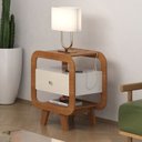 Ver imagem 4 de Mesa de Apoio 1 Gaveta 65 Cm Porta Usb Cinamomo Off White Arly