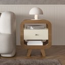 Ver imagem 3 de Mesa de Apoio 1 Gaveta 65 Cm Porta Usb Cinamomo Off White Arly