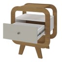 Ver imagem 2 de Mesa de Apoio 1 Gaveta 65 Cm Porta Usb Cinamomo Off White Arly