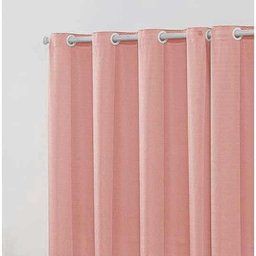 Kit de  Colcha Casal Queen + Cortina 2 Metros Veneza 04 Peças Tecido Rústico Granité - Rosê - 4