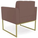 Ver imagem 7 de Poltrona Base Industrial Dourado Kit 2 Ana Veludo Rosê - Ibiza