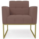 Ver imagem 6 de Poltrona Base Industrial Dourado Kit 2 Ana Veludo Rosê - Ibiza