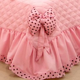 Kit Colcha Solteiro Ursinha Bordado com Almof. + Cortina 2,00M X 1,70M - Rosa - 4
