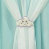 Cortina Infantil Voil Hello 2,00m x 1,70m alt. Detalhe Nuvem - Azul Tiffany - 3