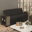 Ver imagem 2 de Protetor de Sofá Avulso Impermeável para 3 Lugares Dupla Face Tecido Microfibra - Cinza/Preto