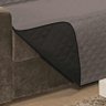 Protetor de Sofá Avulso Impermeável para 3 Lugares Dupla Face Tecido Microfibra - Cinza/Preto - 3