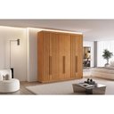 Ver mais imagens de Guarda Roupa Casal 6 Portas (4 Ripadas) e 6 Gavetas Portugal Cacau - Conquista