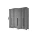 Ver imagem 4 de Guarda Roupa Casal 6 Portas (4 Ripadas) e 6 Gavetas Portugal Cacau - Conquista