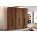 Ver imagem 1 de Guarda Roupa Casal 6 Portas (4 Ripadas) e 6 Gavetas Portugal Cacau - Conquista
