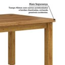Ver imagem 5 de Mesa de Jantar Retangular 8 Lugares 220cm 100% Madeira Maciça Argos Espresso Móveis Marrom/Nogueira