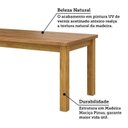 Ver imagem 4 de Mesa de Jantar Retangular 8 Lugares 220cm 100% Madeira Maciça Argos Espresso Móveis Marrom/Nogueir