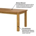 Ver imagem 4 de Mesa de Jantar Retangular 8 Lugares 220cm 100% Madeira Maciça Argos Espresso Móveis Marrom/Nogueira