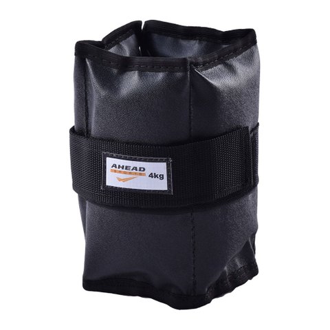Par de Caneleiras (tornozeleiras) 4 Kg Pretas Ahead Sports