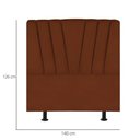 Ver imagem 3 de Cabeceira Estofada de Cama Casal Box 140 Cm Malu Veludo Terracota