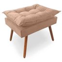Ver imagem 2 de Kit 02 Puff Opala Luxo Suede Pés Palito Decorativo Bela-moveis:bege