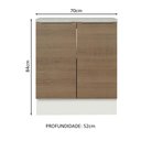 Ver imagem 4 de Balcão de Cozinha Stella 70cm 2 Portas Branco Rustic