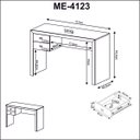 Ver imagem 5 de Escrivaninha 2 Gavetas para Home Office 117x74cm Me4123 Branco