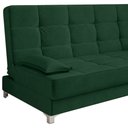 Ver imagem 3 de Sofá Cama Equador 193 cm Encosto Reclinável Veludo Verde Militar Pés Plástico Cromado - D’Rossi DRos