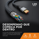Ver imagem 3 de Cabo Displayport 1.4, 8k 60hz, 4k 144hz, 32,4GBPS, 1,5 Metros, Elg DP1415