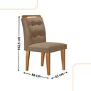Ver imagem 4 de Mesa de Jantar Liz 120cm Mdf Canto Copo e com 4 Cadeiras Carol