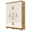 Ver imagem 1 de Guarda Roupa Casal Taurus 6 Portas Nature Champanhe Vila Rica