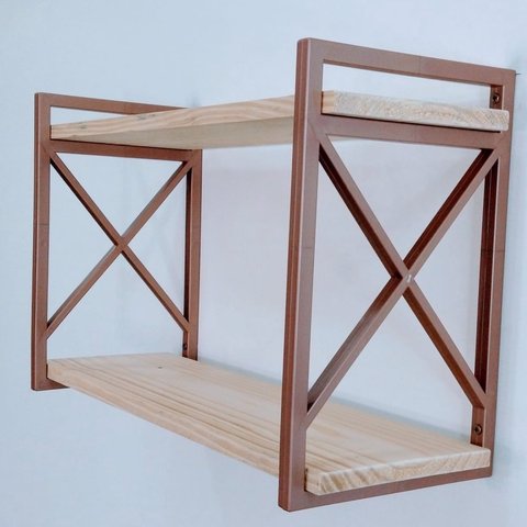 Prateleira estilo Industrial em Polipropileno cor Rose Gold