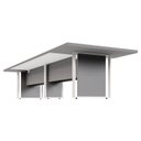 Ver imagem 5 de Mesa de Reunião 360cm Corporativa 6 Pessoas com Caixa de Tomadas Corporate Cinza/Sagrado/Branco