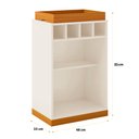 Ver imagem 3 de Aparador Adega Bar Bandeja Removível de Mdf 1 Prateleira e Nichos