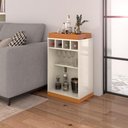 Ver imagem 4 de Aparador Adega Bar Bandeja Removível de Mdf 1 Prateleira e Nichos