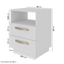 Ver imagem 3 de Mesa Cabeceira 2 Gavetas Araçá CabeCasa MadeiraOriginals