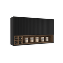 Ver mais imagens de Conjunto para Cozinha Exclusive Itatiaia com Cristaleira em Aço e Portas Vidro:grafite/preto