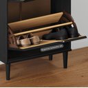 Ver imagem 4 de Aparador Sapateira Basculante Tamanho 44 Vintage Madeira Preto Mikka Idimex