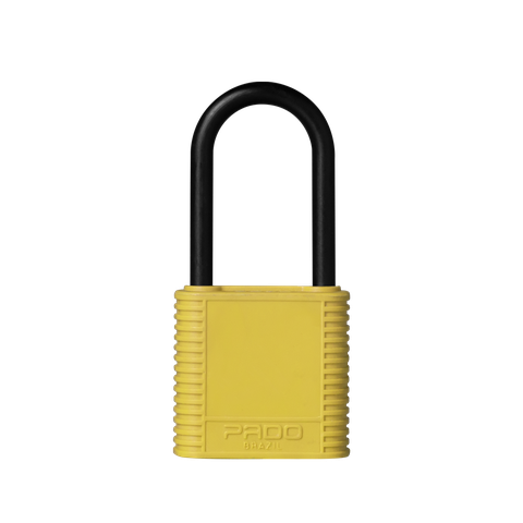 Cadeado Pado Abs Bloqueio 42mm Haste de Plástico - Amarelo