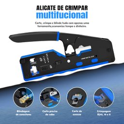 Alicate Ez Crimp para Conectores Rj45, Rj12 e Rj11 Compacto e Eficiente - 3