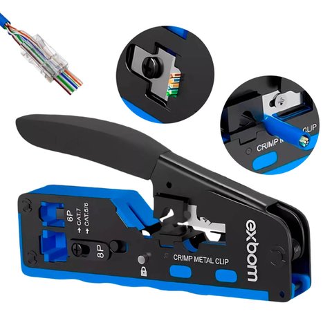 Alicate Ez Crimp para Conectores Rj45, Rj12 e Rj11 Compacto e Eficiente