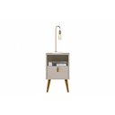 Ver imagem 5 de Mesa Cabeceira Infantil Buzios 1 Gaveta Amadeirado Off White Linea