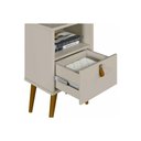 Ver imagem 4 de Mesa Cabeceira Infantil Buzios 1 Gaveta Amadeirado Off White Linea