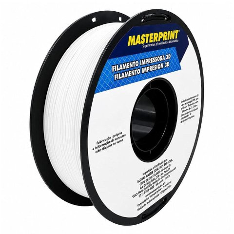 Filamento para Impressora 3D 1,75mm 1kg Petg Branco - Masterprint