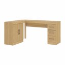 Ver imagem 2 de Mesa Escrivaninha Tek em L com Armário Baixo 120x156cm Soluzione Móveis