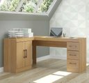 Ver imagem 1 de Mesa Escrivaninha Tek em L com Armário Baixo 120x156cm Soluzione Móveis