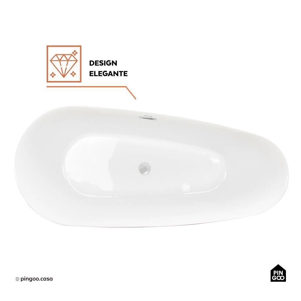 Banheira Freestanding Imersao Ipameri Pingoo.casa - Branco - 4