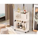 Ver imagem 2 de Aparador Luxo com Adega Ripado 4110 Perola Ofertamo