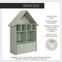 Ver mais imagens de Casinha Organizadora de Brinquedos Infantil 100% Mdf Plancasa Verde Jade
