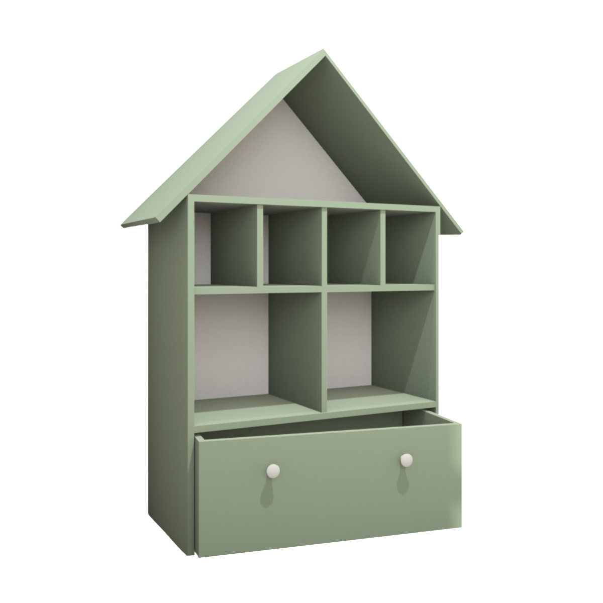 Casinha Organizadora de Brinquedos Infantil 100% Mdf Plancasa Verde Jade - 9