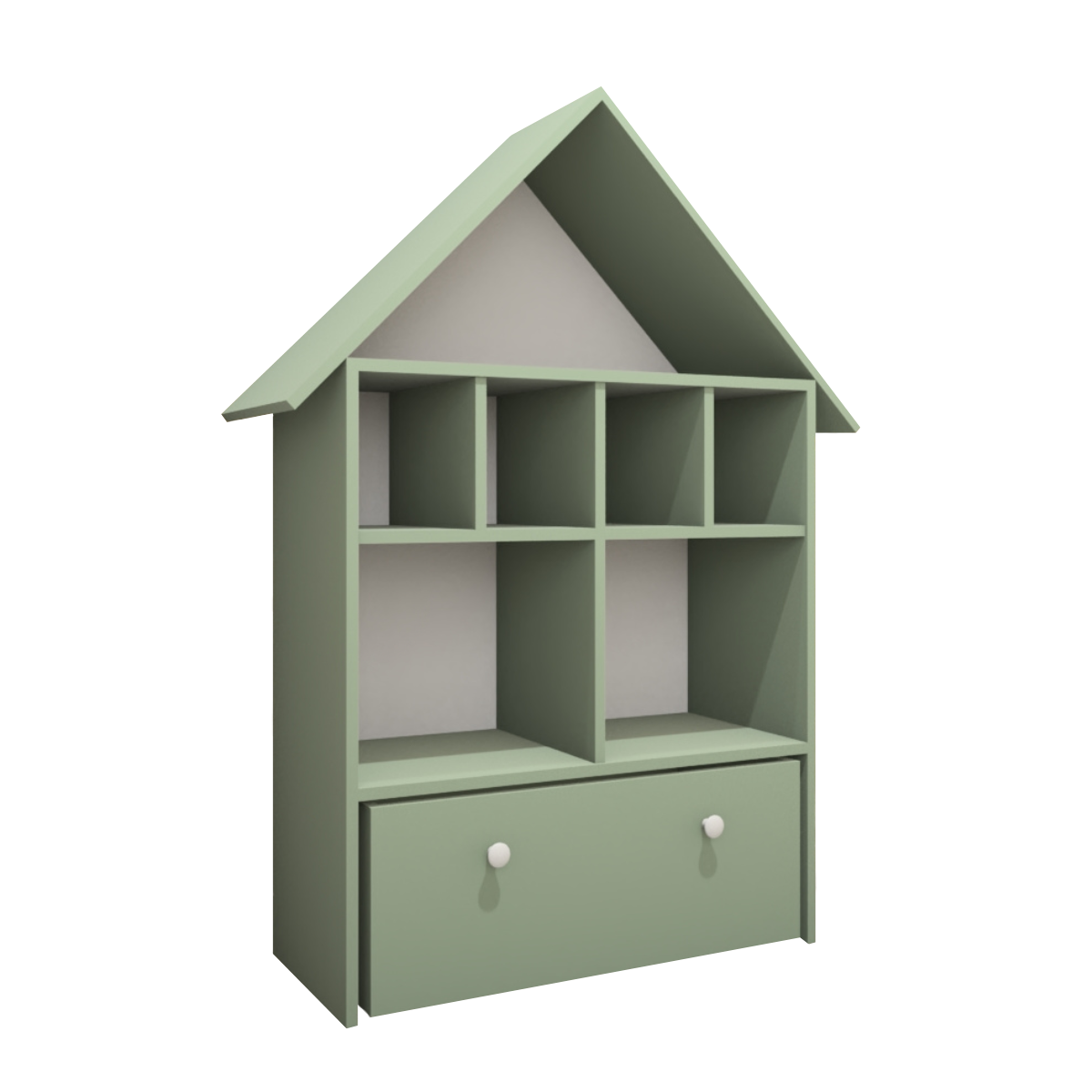 Casinha Organizadora de Brinquedos Infantil 100% Mdf Plancasa Verde Jade - 7