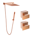 Ver imagem 1 de Kit Ducha Slim Gás Solar com Desviador 20x20 Rose Gold + Acabamento de Registro para Base Deca