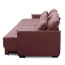 Ver imagem 6 de Sofá Cama Retrátil e Reclinável 2,50m com Molas Catarina Veludo Rosê Rover & Beato
