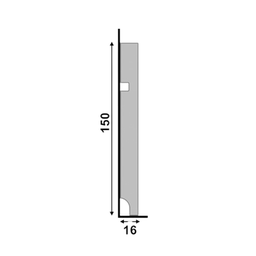 Rodape Poliestireno 12cm Frisado 493 Santa Luzia:branco - 2