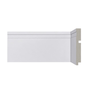 Rodape Poliestireno 12cm Frisado 493 Santa Luzia:branco