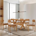 Ver imagem 1 de Sala de Jantar Mesa Star 180cm Tampo Laminado Barril e 6 Cadeiras Star Moderna Mobilia